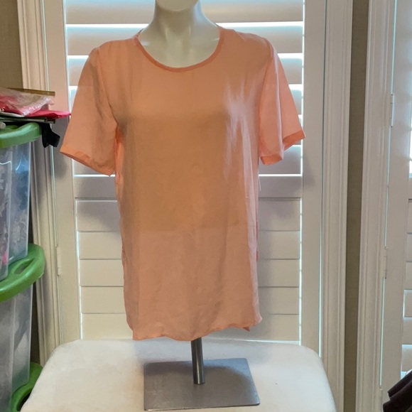 native rose Tops - Peach Short Sleeve Women's Top